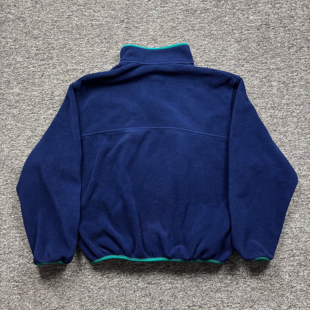 Vintage 90s L.L. Bean Pullover Fleece Sweater Blue/Teal Mens Size XL - Picture 2 of 8